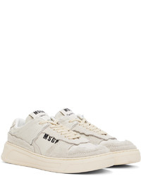 graue Leder niedrige Sneakers von MSGM