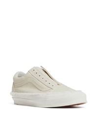 graue Leder niedrige Sneakers von Vans