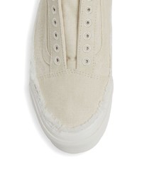 graue Leder niedrige Sneakers von Vans