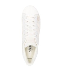 graue Leder niedrige Sneakers von adidas