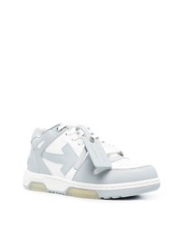 graue Leder niedrige Sneakers von Off-White