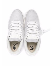 graue Leder niedrige Sneakers von Off-White