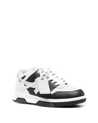 graue Leder niedrige Sneakers von Off-White