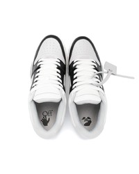 graue Leder niedrige Sneakers von Off-White