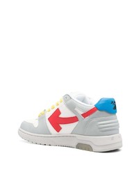 graue Leder niedrige Sneakers von Off-White