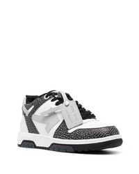 graue Leder niedrige Sneakers von Off-White