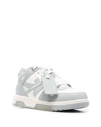 graue Leder niedrige Sneakers von Off-White