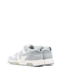 graue Leder niedrige Sneakers von Off-White