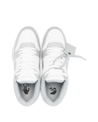 graue Leder niedrige Sneakers von Off-White