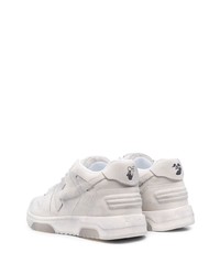 graue Leder niedrige Sneakers von Off-White