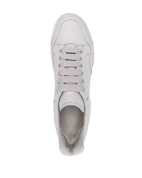 graue Leder niedrige Sneakers von Alexander McQueen