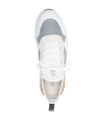 graue Leder niedrige Sneakers von Brunello Cucinelli