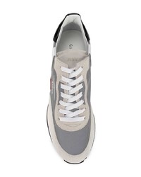 graue Leder niedrige Sneakers von Ghoud