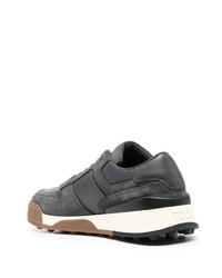 graue Leder niedrige Sneakers von Tod's