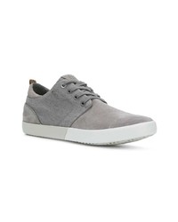 graue Leder niedrige Sneakers von Geox