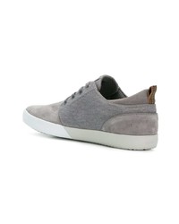 graue Leder niedrige Sneakers von Geox