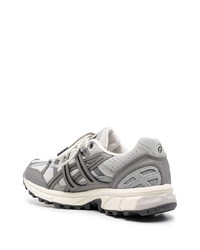 graue Leder niedrige Sneakers von Asics