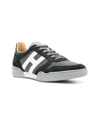 graue Leder niedrige Sneakers von Hogan