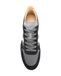 graue Leder niedrige Sneakers von Hogan