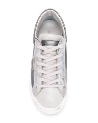 graue Leder niedrige Sneakers von Philippe Model