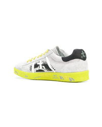 graue Leder niedrige Sneakers von Premiata