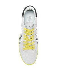 graue Leder niedrige Sneakers von Premiata