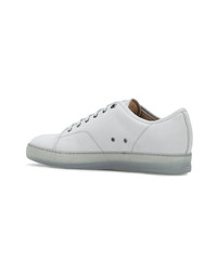 graue Leder niedrige Sneakers von Lanvin