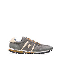 graue Leder niedrige Sneakers von Premiata