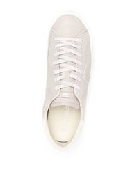 graue Leder niedrige Sneakers von Philippe Model Paris