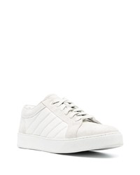 graue Leder niedrige Sneakers von Moorer