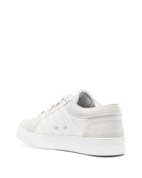 graue Leder niedrige Sneakers von Moorer