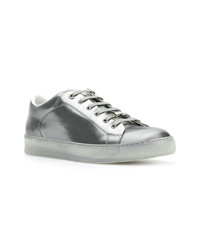 graue Leder niedrige Sneakers von Lanvin