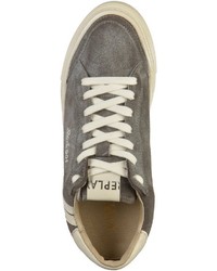 graue Leder niedrige Sneakers von Replay