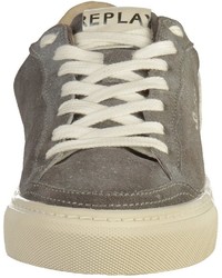 graue Leder niedrige Sneakers von Replay