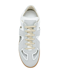 graue Leder niedrige Sneakers von Maison Margiela