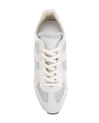 graue Leder niedrige Sneakers von Maison Margiela