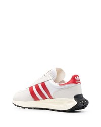 graue Leder niedrige Sneakers von adidas