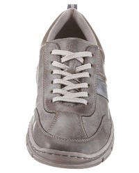 graue Leder niedrige Sneakers von Rieker