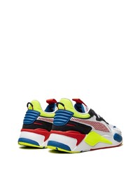 graue Leder niedrige Sneakers von Puma