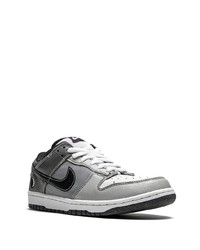 graue Leder niedrige Sneakers von Nike