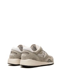 graue Leder niedrige Sneakers von Saucony