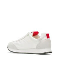 graue Leder niedrige Sneakers von Calvin Klein Jeans