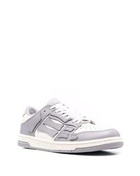 graue Leder niedrige Sneakers von Amiri