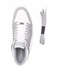 graue Leder niedrige Sneakers von Amiri