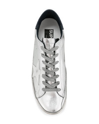 graue Leder niedrige Sneakers von Golden Goose Deluxe Brand