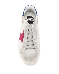 graue Leder niedrige Sneakers von Golden Goose