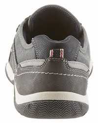 graue Leder niedrige Sneakers von Tom Tailor
