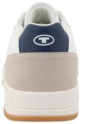 graue Leder niedrige Sneakers von Tom Tailor