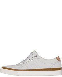 graue Leder niedrige Sneakers von Tommy Hilfiger