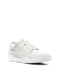 graue Leder niedrige Sneakers von Isabel Marant